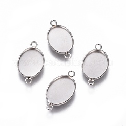 Anlaufgeschützte Cabochon-Anschlussfassungen aus Edelstahl 304 X-STAS-H394-A-01P