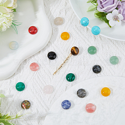 30 Stück 15 Stile natürliche und synthetische gemischte Edelstein-Cabochons G-FH0002-30