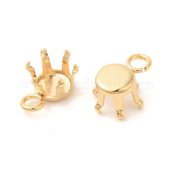 Ionenplattierung (IP) 304 Edelstahl-Anhänger mit Strass-Krallenfassungen STAS-U025-02A-G