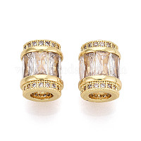 Латунные микро проложить кубического циркония бусы&nbsp;KK-P237-02G