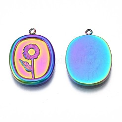 Gestellbeschichtung Regenbogenfarbe 304 Edelstahl Cabochon-Einstellungen für Emaille STAS-N098-032