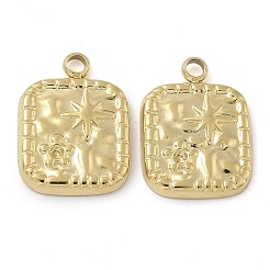 Ionenplattierung (IP) 304 Edelstahl Anhänger Strass-Einstellungen STAS-B075-16G