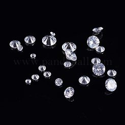Pandahall Elite 120 Stück 6 Größen klar Zirkonia Stein lose cz Steine facettierte Cabochons für Ohrring Armband Anhänger Schmuck DIY Handwerk machen ZIRC-PH0002-07