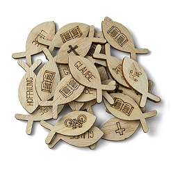 100 Stück Holzcabochons WOOD-G020-07