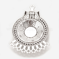 Tibetischen Stil Legierung Cabochon & Strass Connector Fassungen TIBE-T007-02AS-LF