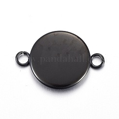 Edelstahl Cabochon Stecker Fassungen X-STAS-L211-04B-B