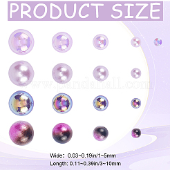 Sets aus Harz-Strassen und ABS-Cabochons RESI-WH0029-51A