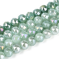 Антикоррозийные гальванические стеклянные бусины&nbsp;GLAA-N064-8mm-10