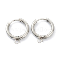 Фурнитура для сережек-колец Huggie Hoop из нержавеющей стали 201&nbsp;STAS-P283-01D-P