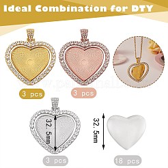 Bausätze zum Selbermachen von Herz-Strassanhängern DIY-SZ0006-25