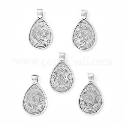 Aluminium-Anhänger Fassungen für Cabochons PALLOY-E436-87AS