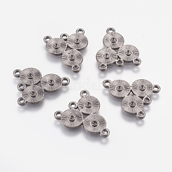 Legierung Rhinestone Connector  Fassungen mit Verbinder EA10684Y-NFB