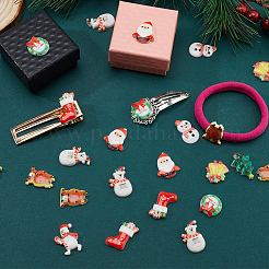 60 Stück 12 Stile Weihnachtsthema Harz Cabochon Sets CRES-GF0001-05