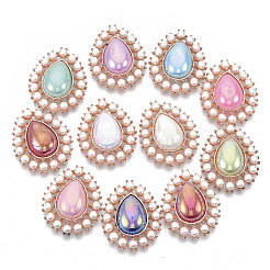 Flache Cabochons aus legiertem Aluminium X-PALLOY-N151-03