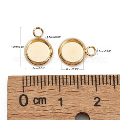 Cabochon-Fassungen für Anhänger aus Edelstahl 304 STAS-Z030-01E-G