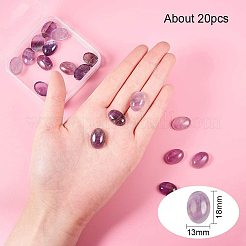 Natürliche Amethyst flach zurück Cabochons PH-G-G741-13x18mm
