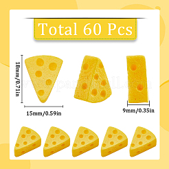 60 Stück undurchsichtige Harz-Decoden-Cabochons CRES-SC0002-87