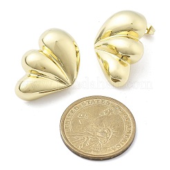 Messing Ohrstecker für Damen EJEW-U035-04G