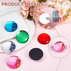 12 Stück 6 Farben Acryl-Katzenaugen-Imitat-Cabochons MACR-NB0001-32