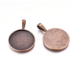 Aluminium-Anhänger Fassungen für Cabochons X-PALLOY-2419-R-FF