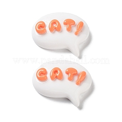 Cartoon weiße Katze Harz Decoden Cabochons CRES-R203-01G