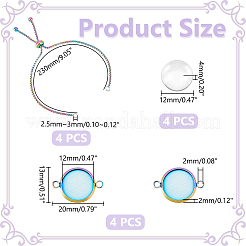 Bausatz für ein leeres Kuppelgliederarmband zum Selbermachen DIY-UN0005-33
