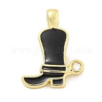 Подвеска из латуни с покрытием из кубического циркония и эмалью.&nbsp;KK-Q814-22G-02