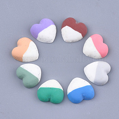 Zweifarbige handgemachte Polymer Clay Cabochons CLAY-T017-08