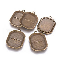 Tibetischen stil Anhänger Fassungen für Cabochons X-TIBEP-A22961-AB-FF