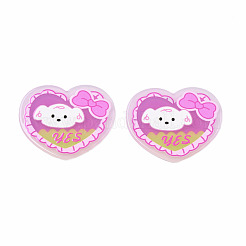Transparent bedruckte Acryl-Cabochons TACR-N016-05