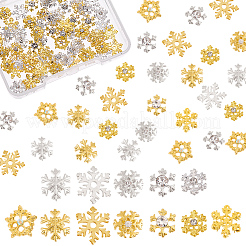96 Stück 7 Stile Weihnachts-Cabochons aus Legierung MRMJ-OC0002-34