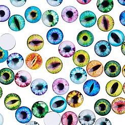Augen bedruckte Glas Cabochons GGLA-BT0001-01