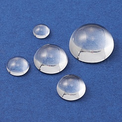 56pcs 5 Arten transparente Glascabochons GGLA-FS0001-03