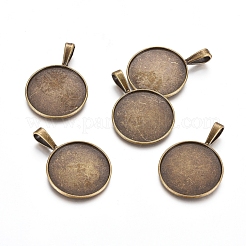 Tibetischen stil Anhänger Fassungen für Cabochons TIBEP-20474-AB-LF