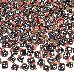 1 Set handgemachte Cabochons aus Polymer-Ton mit Schulmotiven CLAY-SC0002-04
