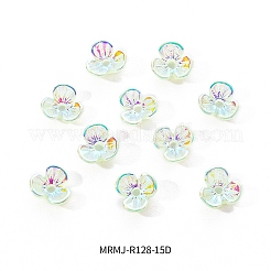 Galvanisierte 3-blättrige Blumenharz-Cabochons MRMJ-R128-15D
