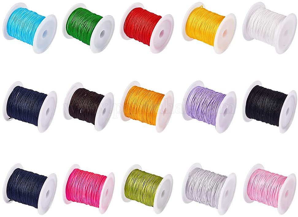 Wholesale Pandahall Colors Mm Rattail Satin Nylon Trim Cord