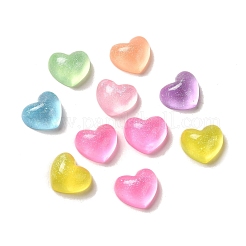 Transparente Decoden-Cabochons aus Harz mit Glitzerpulver X-RESI-E053-08C