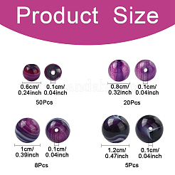 4 стиль натуральный полосатый агат/полосатый агат бусины нити&nbsp;G-YW0001-85