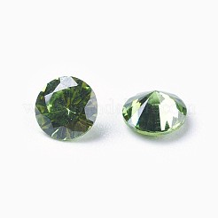 Zirkonia zeigte zurück Cabochons ZIRC-WH0001-B09
