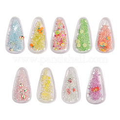 45 Stück 9 Farben Kunststoff mit Harz und Fimo Zubehör RESI-CJ0001-175