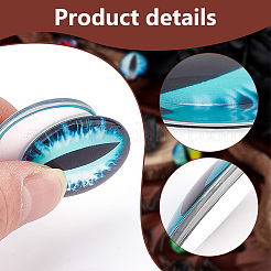 1 Beutel Cabochons aus Glas mit flacher Rückseite GGLA-PH0001-55B