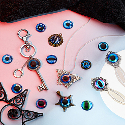 60 Stück 15 Farben Glas Cabochons GGLA-GA0001-36