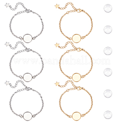 Bausatz für ein leeres Kuppelgliederarmband zum Selbermachen DIY-UN0004-29