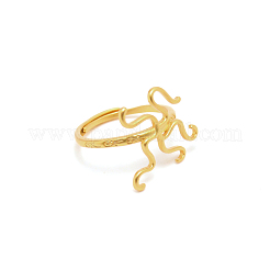 Messing offene verstellbare ringe basis KK-WH0077-05G