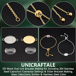 DIY Blanko-Set für ovale Gliederarmbänder DIY-UN0005-28