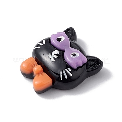 Undurchsichtige Harz-Cabochons zum Thema Halloween RESI-E035-01H