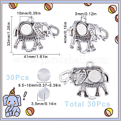 DIY Rohling-Set zur Herstellung eines Elefantenanhängers mit Kuppel DIY-SC0022-08