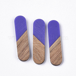 Cabochons aus Harz und Walnussholz RESI-Q210-014A-A02