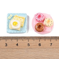 Undurchsichtige Frühstücks-Deko-Cabochons aus Harz CRES-M036-05